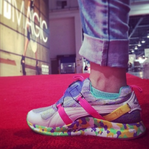 colored puma sneakers